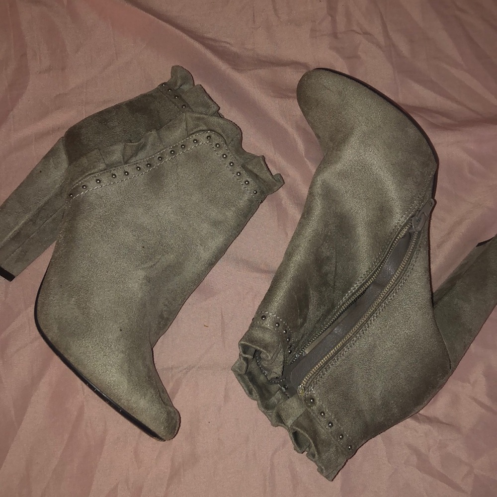 Gray Suede booties